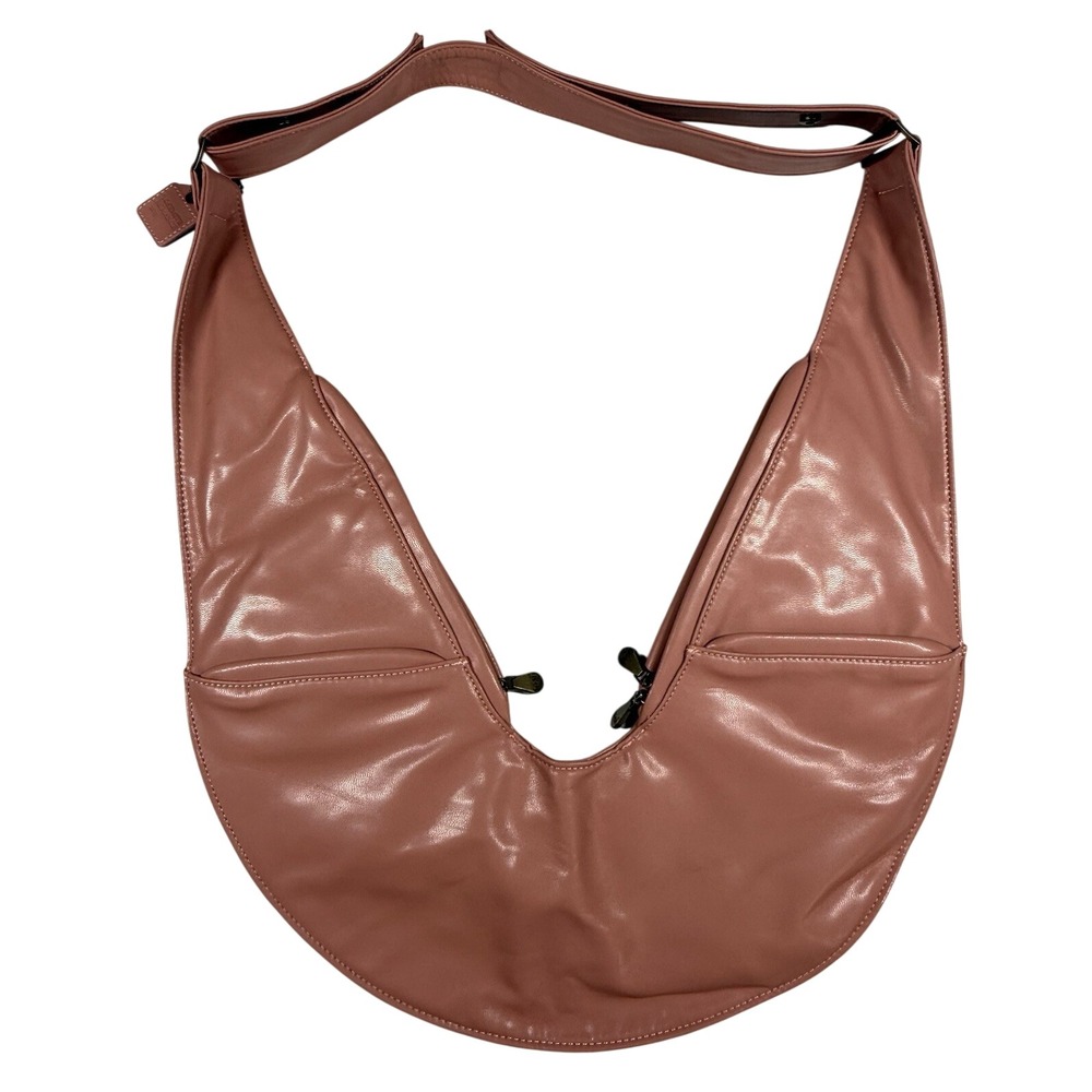 Sash Crossbody Sling Bag Purse Pink Mauve Vegan Leather Boho Feminine Festival